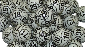 10-Sided Black and White Lotto Ball Set Bingo balls, balls, colored, lotto