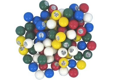 Multi Color Small Bingo Ball Set Bingo balls, balls, colored