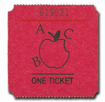 Billboard ABC Ticket Raffles, tickets, rolls, 50/50, Marquee, Ticket 