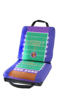 Seat Cushion (Football) Double Bingo Seat Cushion w/ Matching Bingo Bag