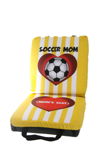 Seat Cushion (Soccer Mom) Double Bingo Seat Cushion w/ Matching Bingo Bag
