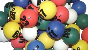 Multi Color Jumbo Double Number Bingo Ball Set Bingo balls, balls, colored