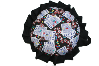 Round Seat Cushion (Bingo Pattern) Cushion, bag, bingo, seat, round