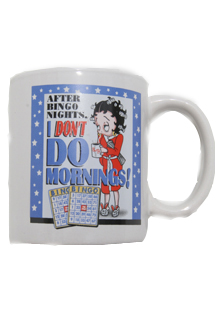 Coffee Mug (Betty Boop "I dont do mornings") Coffee,Mug,Novelty,cheap,gift