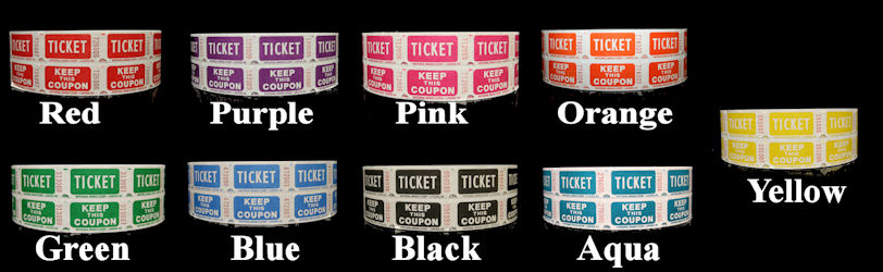 Easy Read Raffle Tickets -2 x 2 roll Raffles, tickets, rolls, 50/50