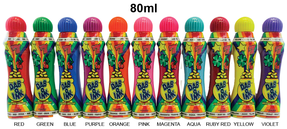 Dab-O-Ink 3oz. Variety Pack markers, bingo markers, daubers