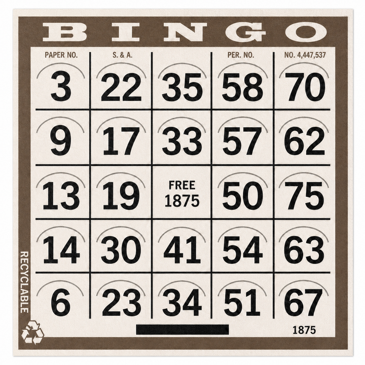 1-On Brown Pushout Bingo Card