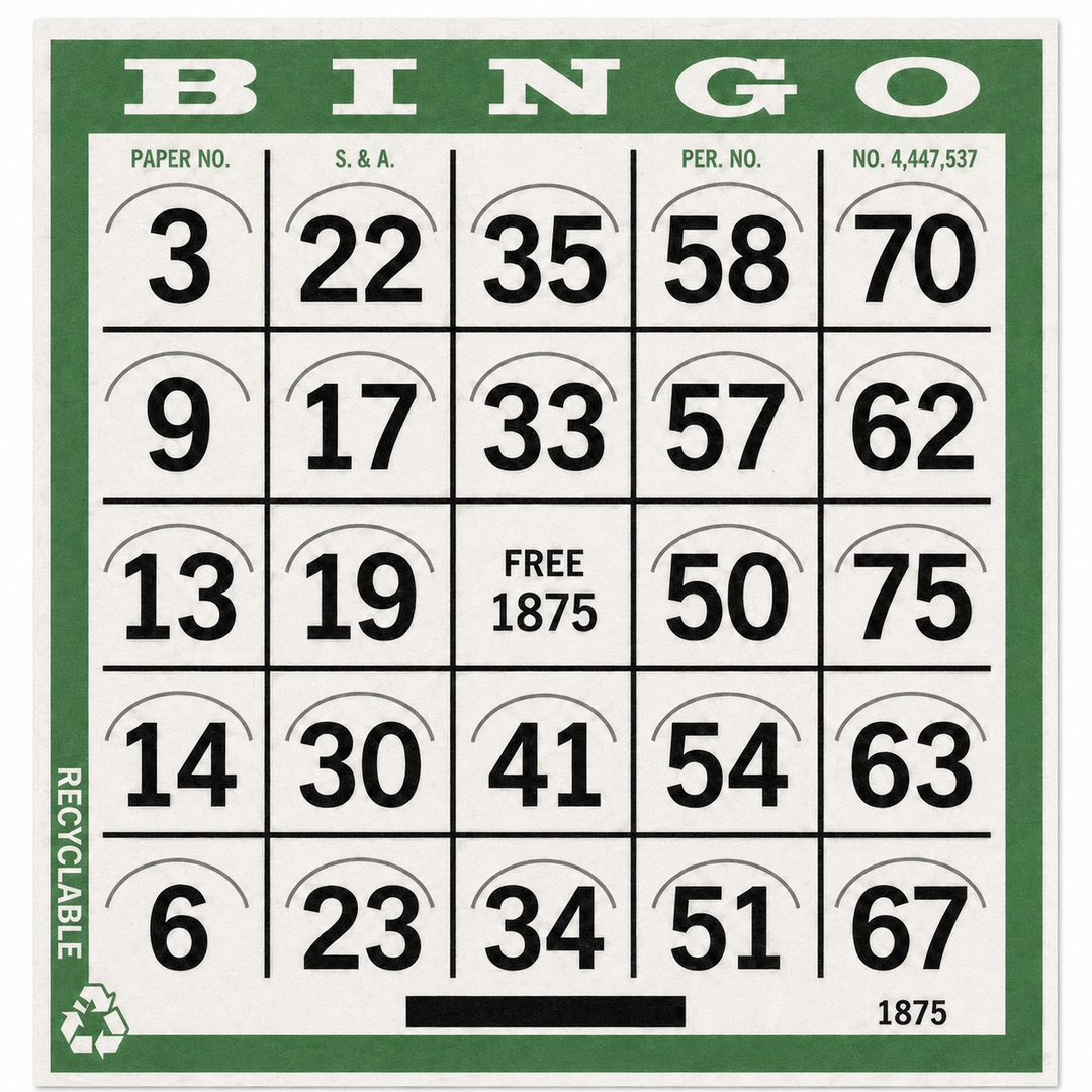 1-On  Green  Pushout Bingo Card