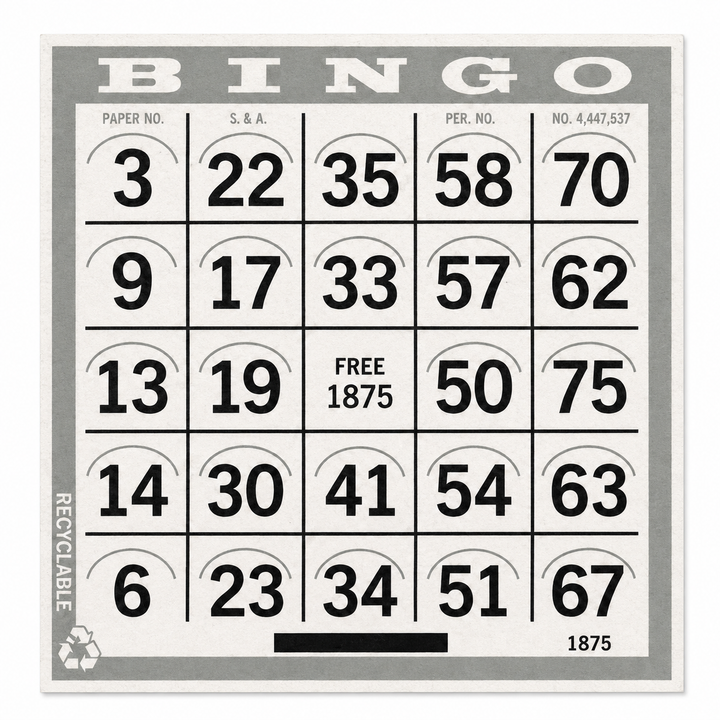1-On Grey Pushout Bingo Card
