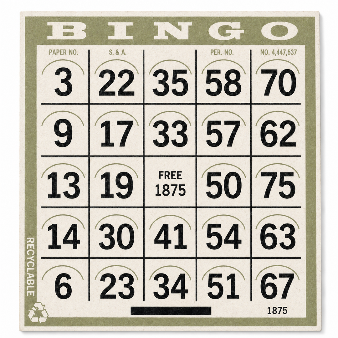 1-On Olive Pushout Bingo Card