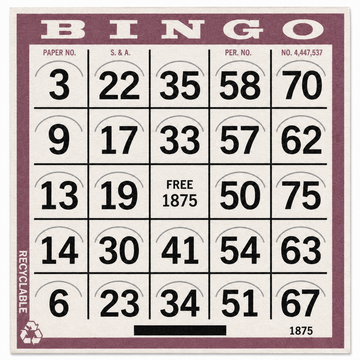 1-On Purple Pushout Bingo Card