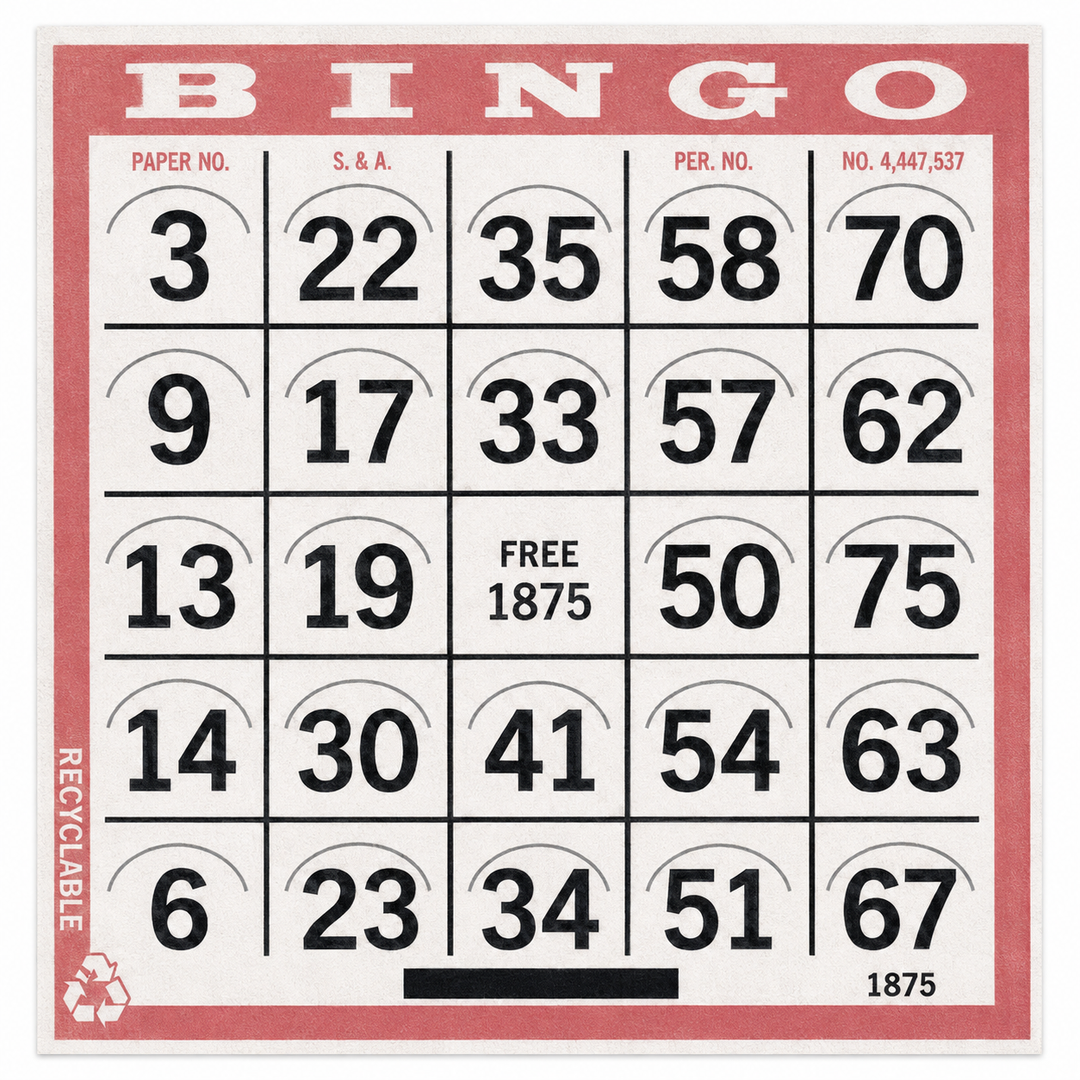 1-On  Red Pushout Bingo Card