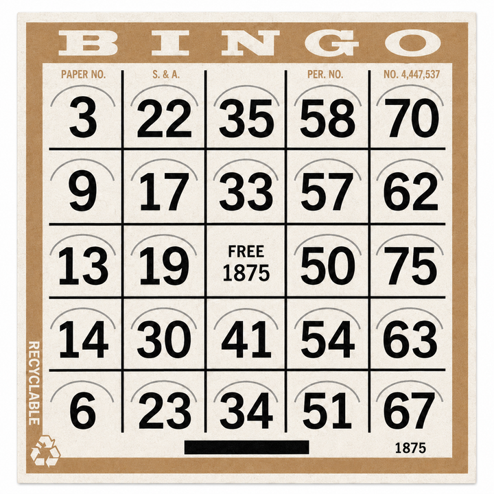 1-On Tan Pushout Bingo Card