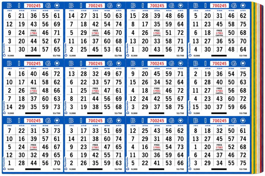 12-On Bingo Paper – Collated Books