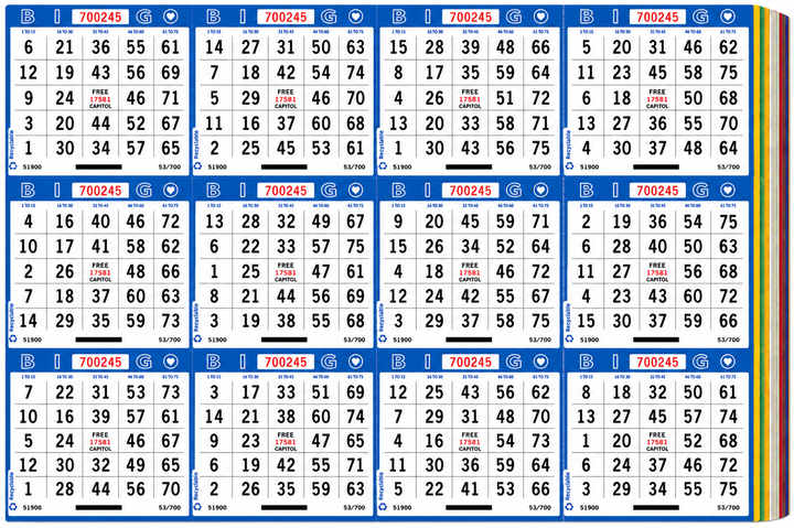 12-On Bingo Paper – Collated Books