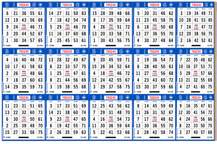 15-On Bingo Paper – Collated Books