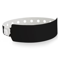 1 1/8 Inch Vinyl Wristbands - black