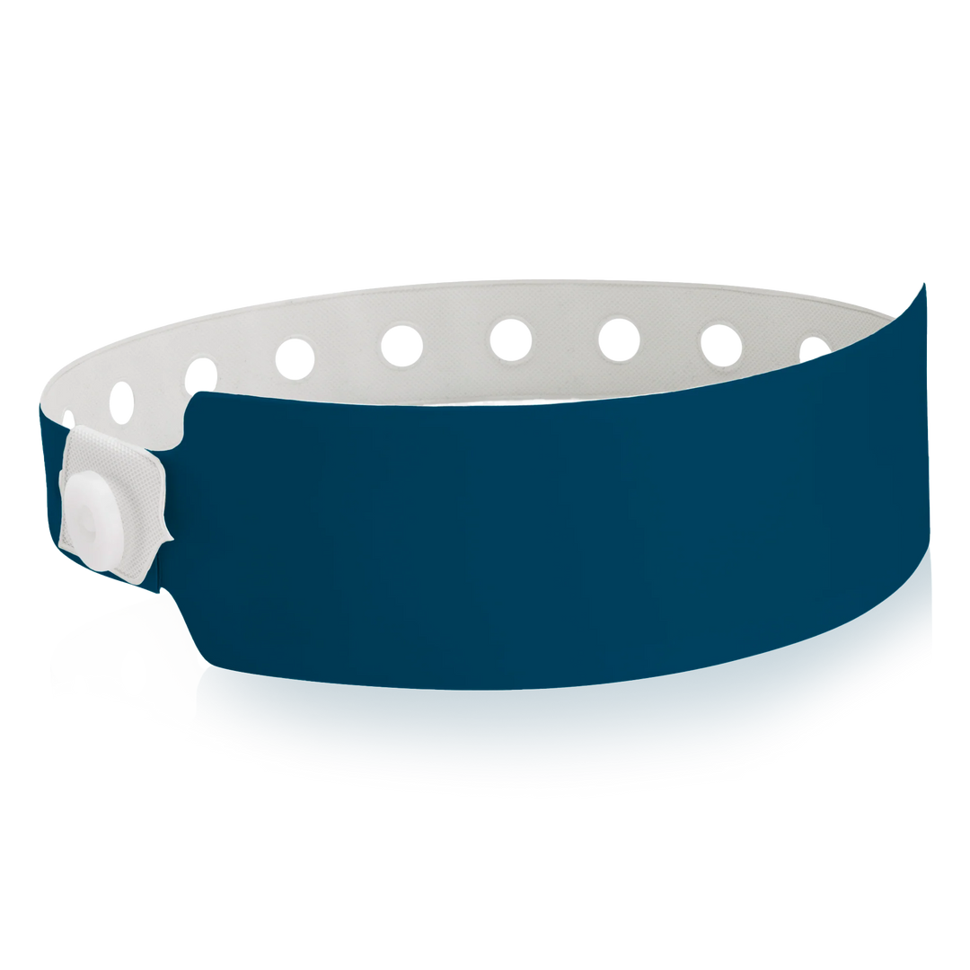 1 1/8 Inch Vinyl Wristbands - navy