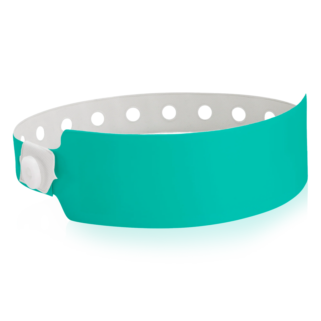 1 1/8 Inch Vinyl Wristbands - teal