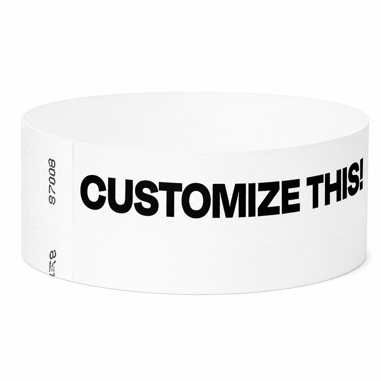 1 Inch Custom Tyvek Wristbands - white