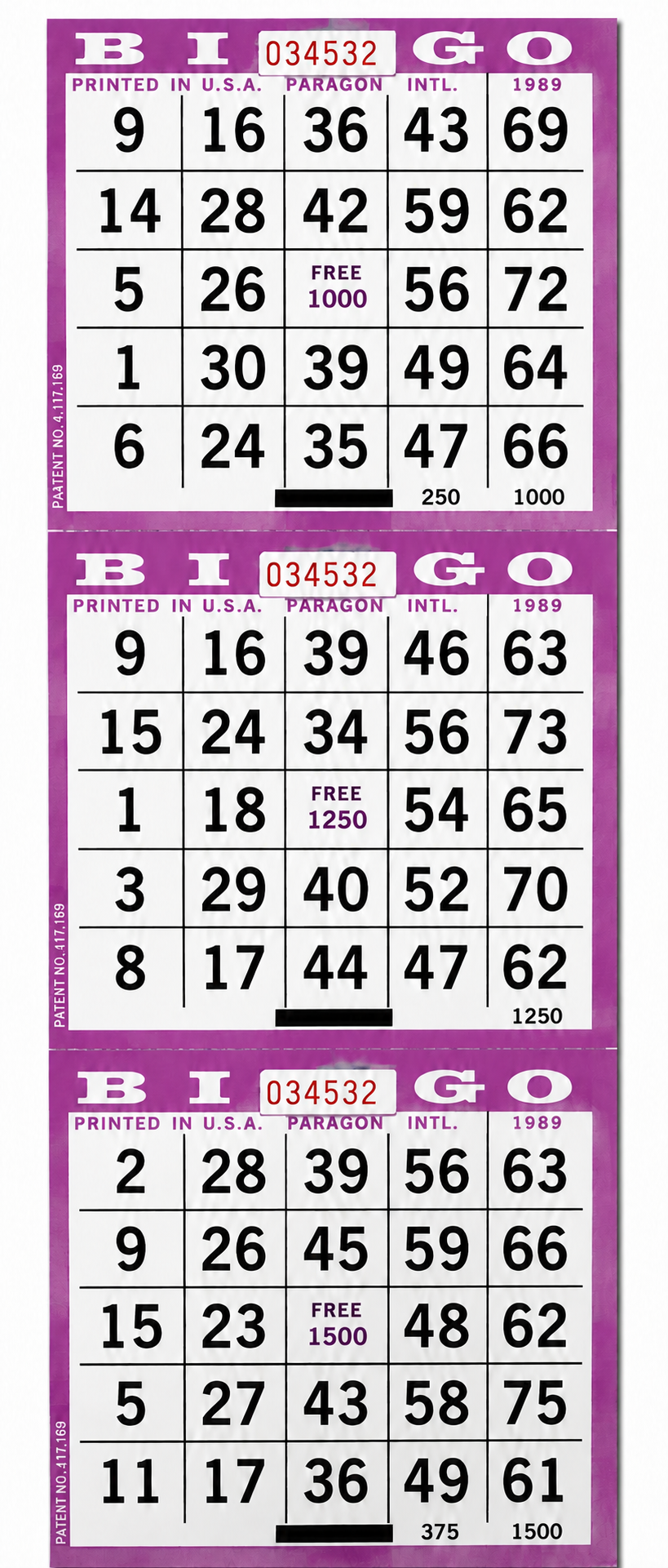 3-On Pushout Bingo Card