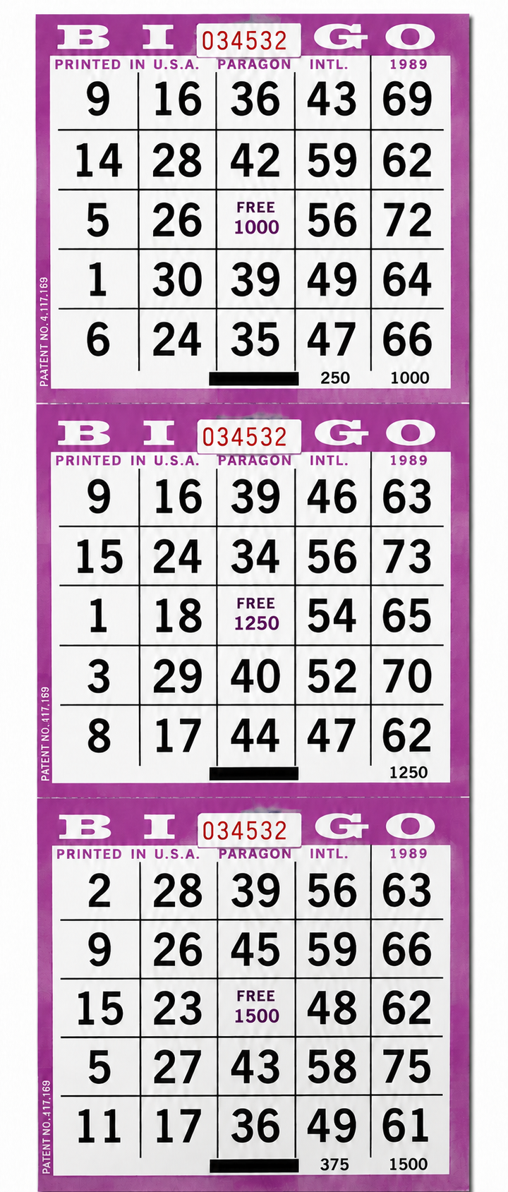 3-On Pushout Bingo Card