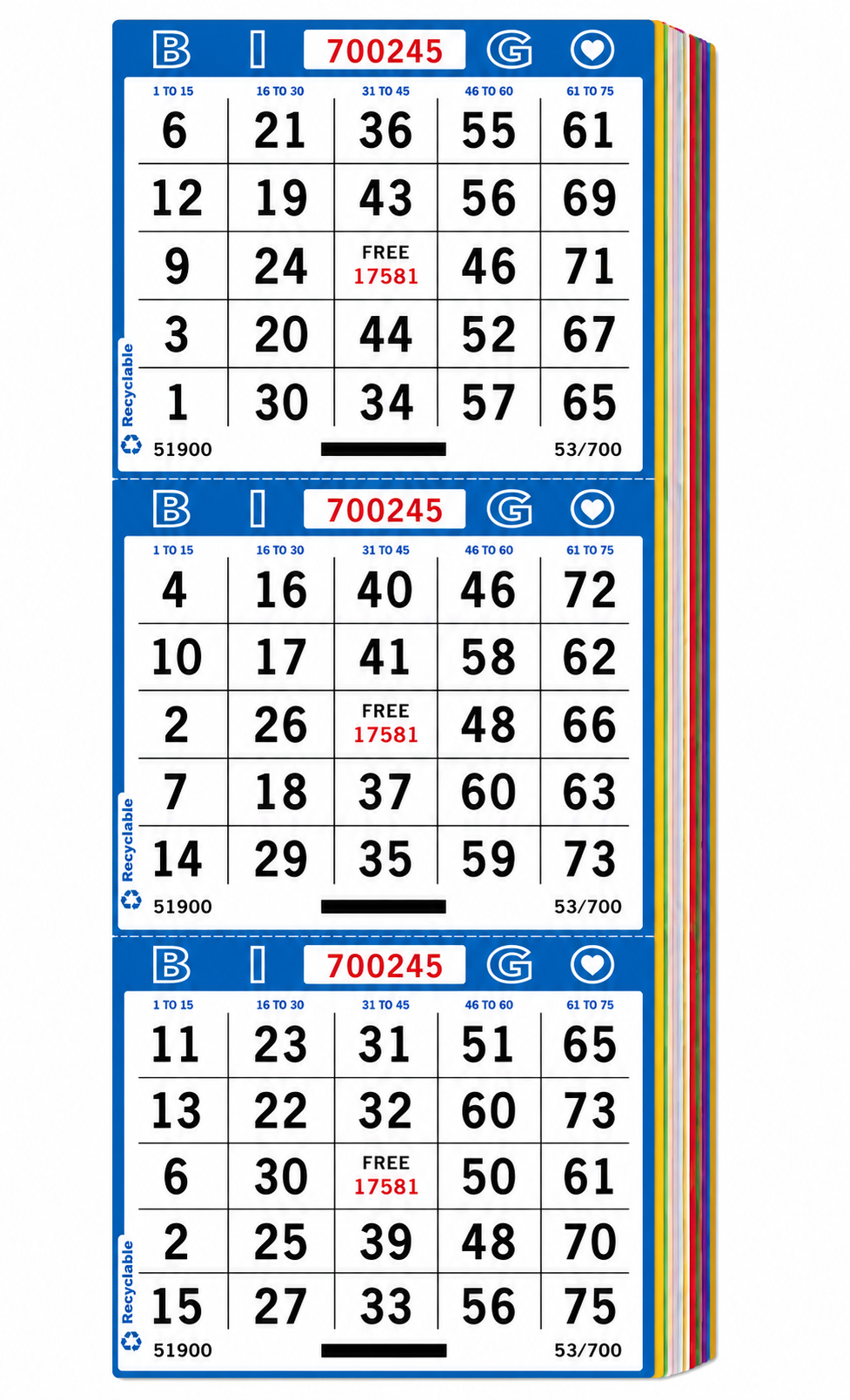 3-On Bingo Paper – Collated Books
