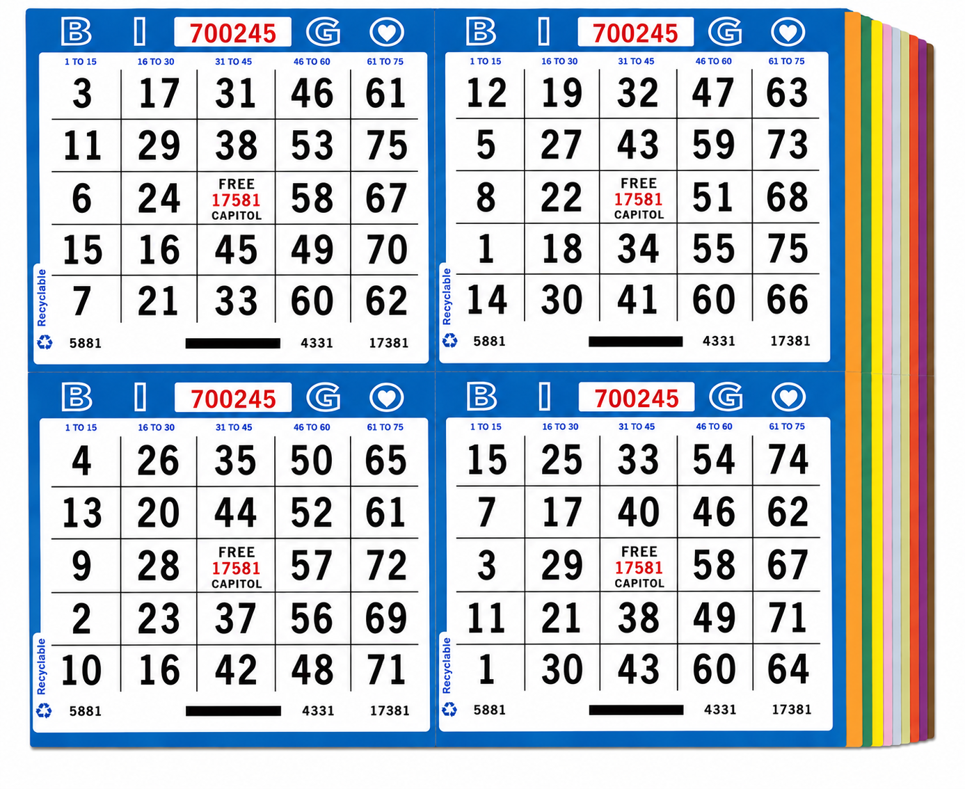 4-On Bingo Paper – Collated Books