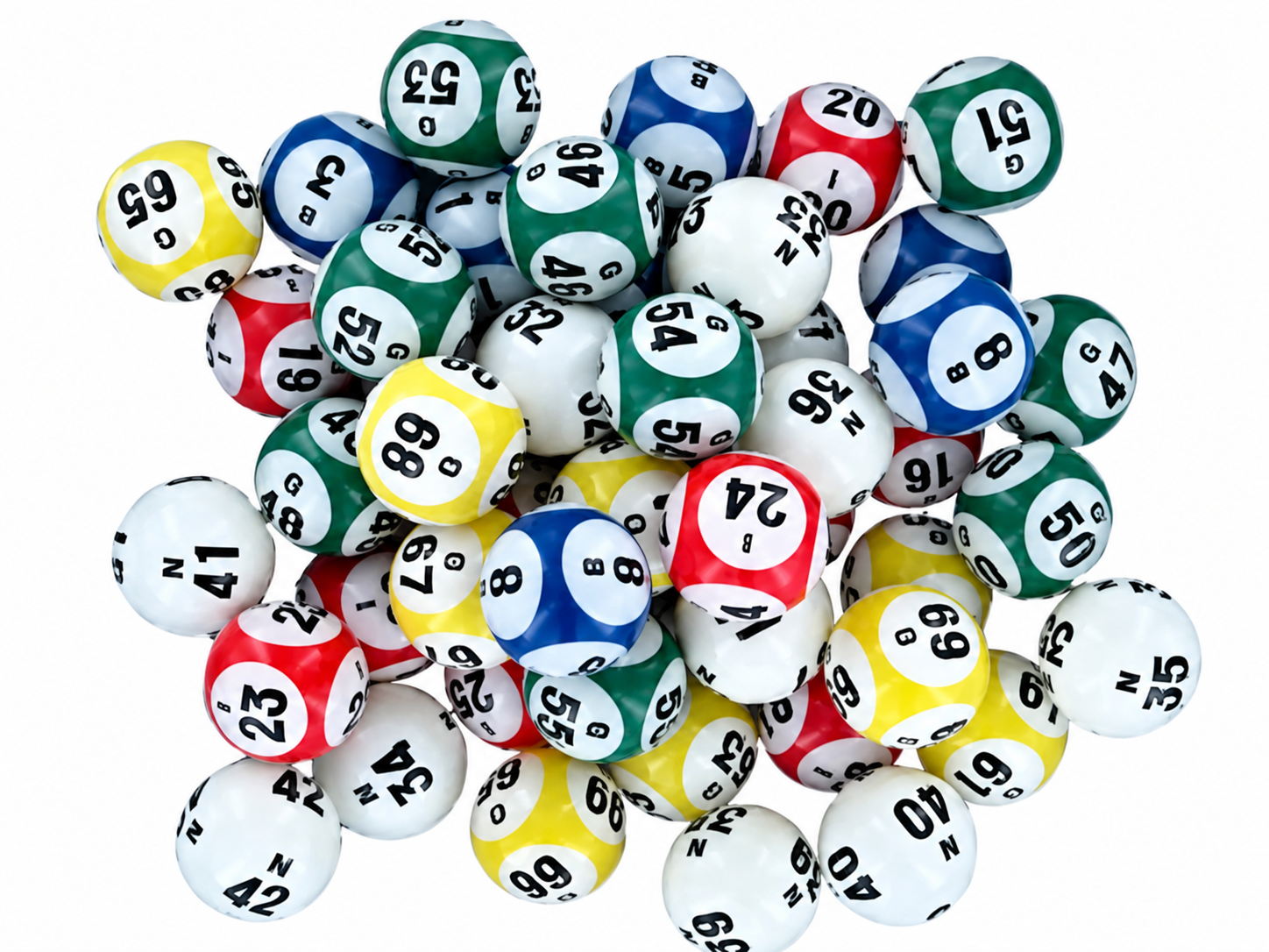 5-Color 6-Number Bingo Blower Ball Set