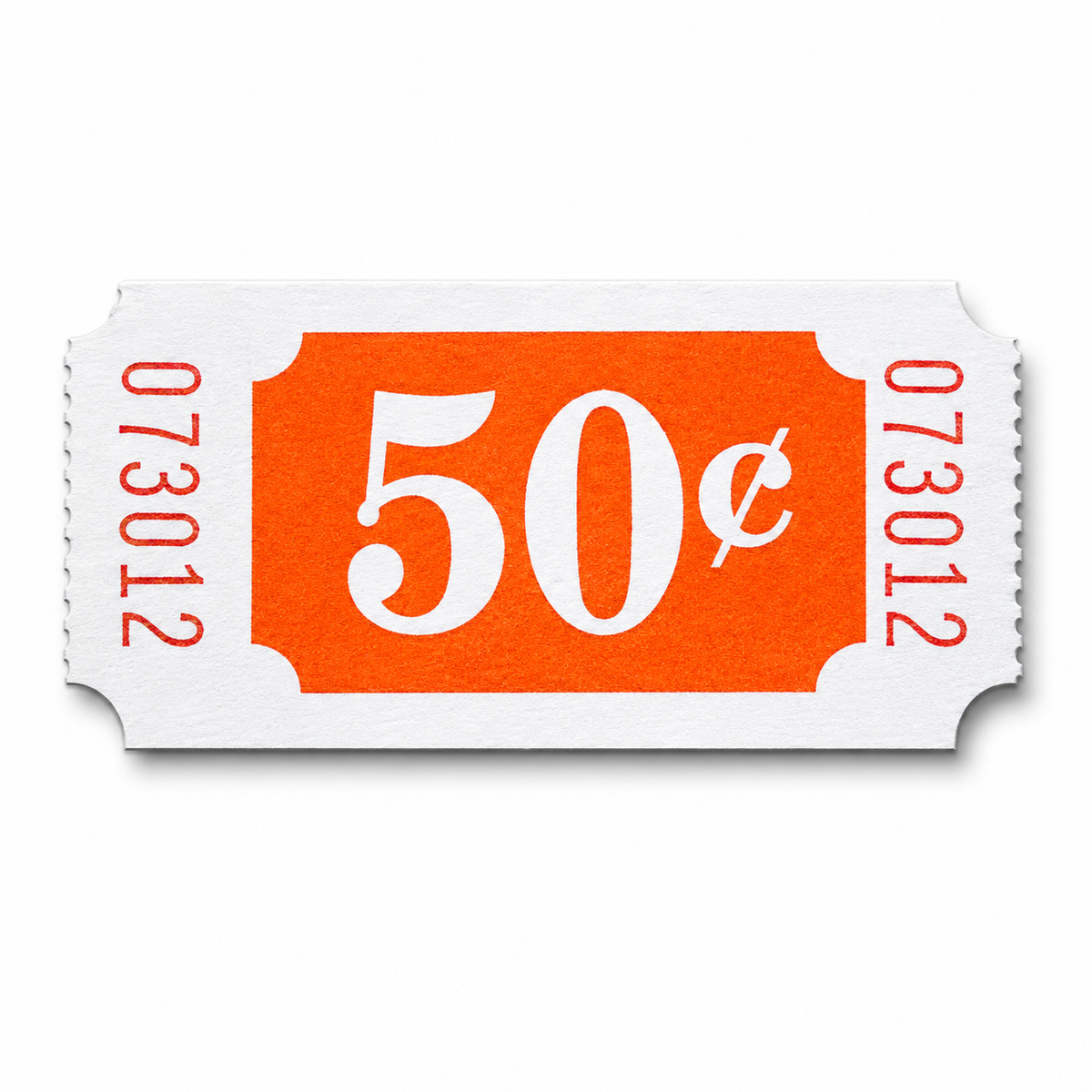 50 Cent Raffle Roll Ticket