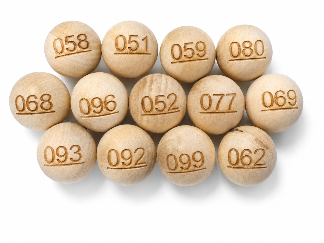 7/8 Custom Wooden Raffle Ball