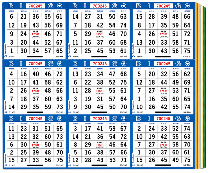 9-On Bingo Paper – Collated Books