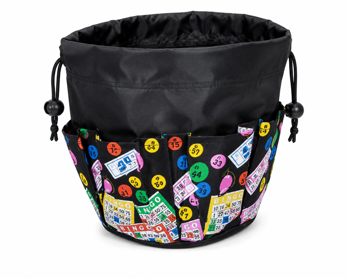 Black Drawstring Dauber Tote