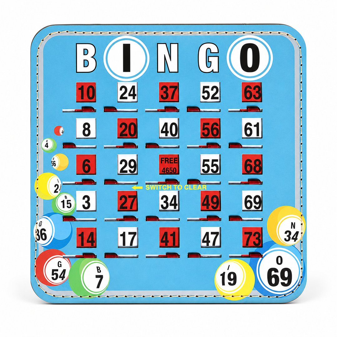 Quick Clear Bingo Ball Design Shutter Cards