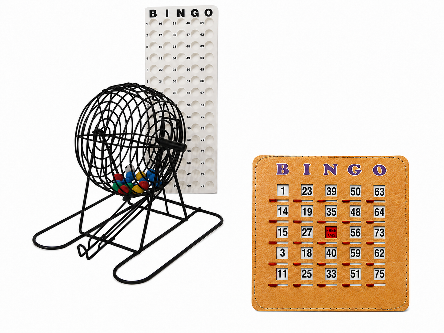 Deluxe Rubberized Bingo Cage & Shutter Card Set