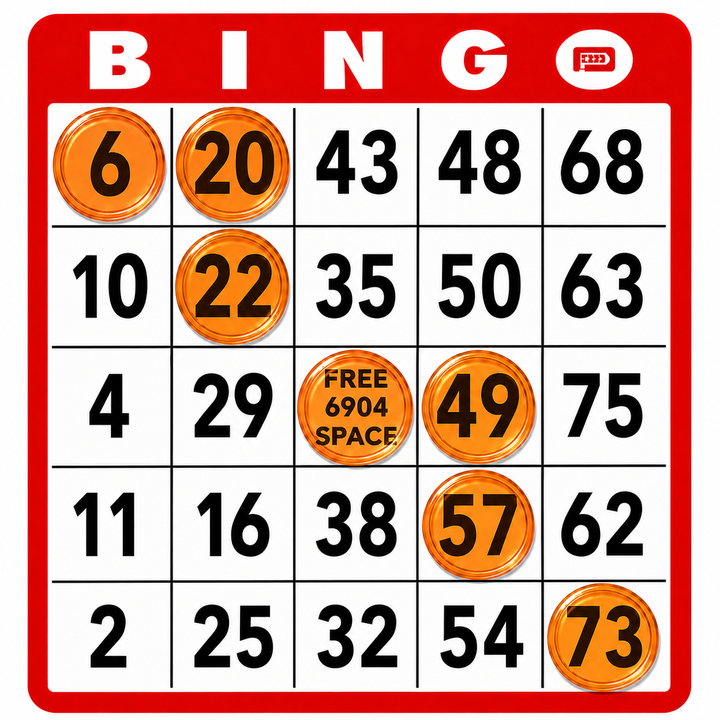 7/8 Inch Transparent Non-Magnetic Large Bingo Chips