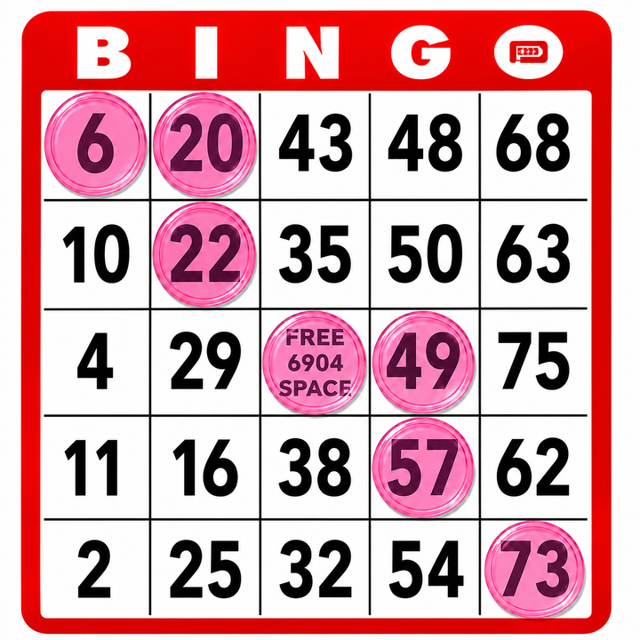 7/8 Inch Transparent Non-Magnetic Large Bingo Chips
