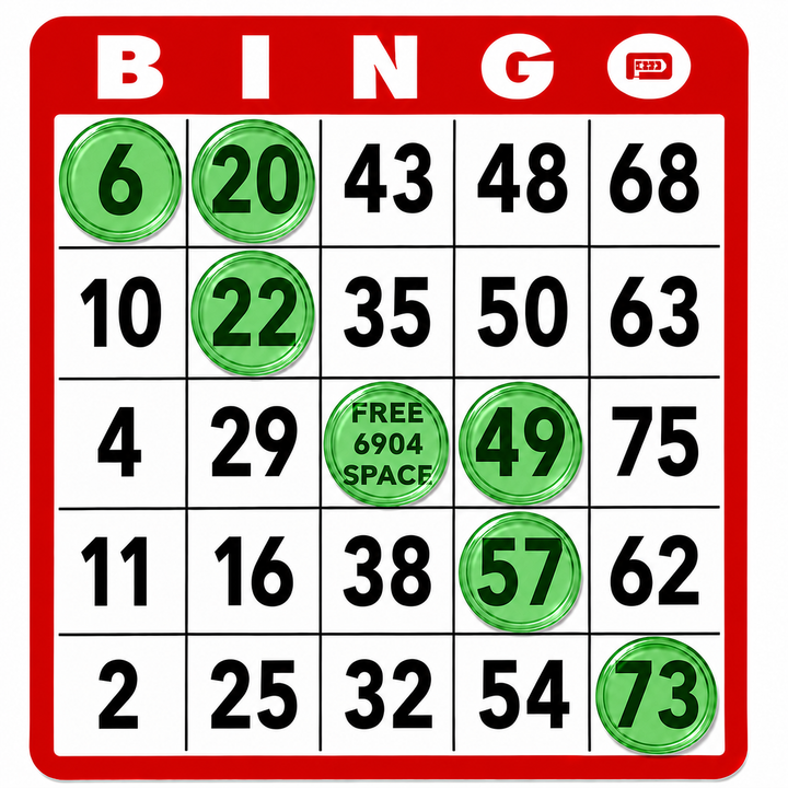 7/8 Inch Transparent Non-Magnetic Large Bingo Chips