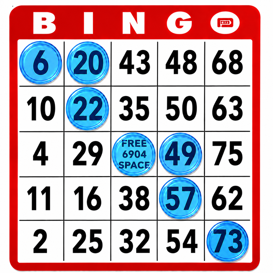 7/8 Inch Transparent Non-Magnetic Large Bingo Chips