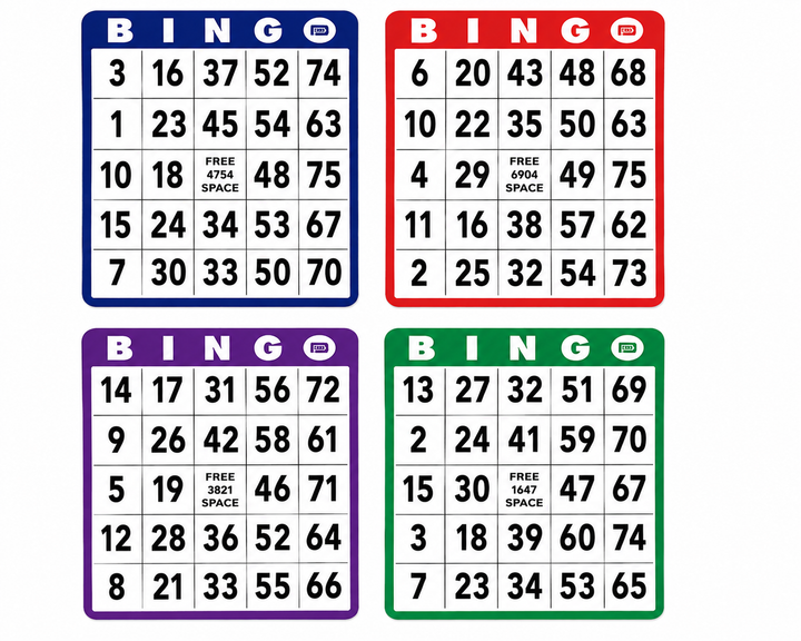 100-Pack Professional Single Hard Bingo Card