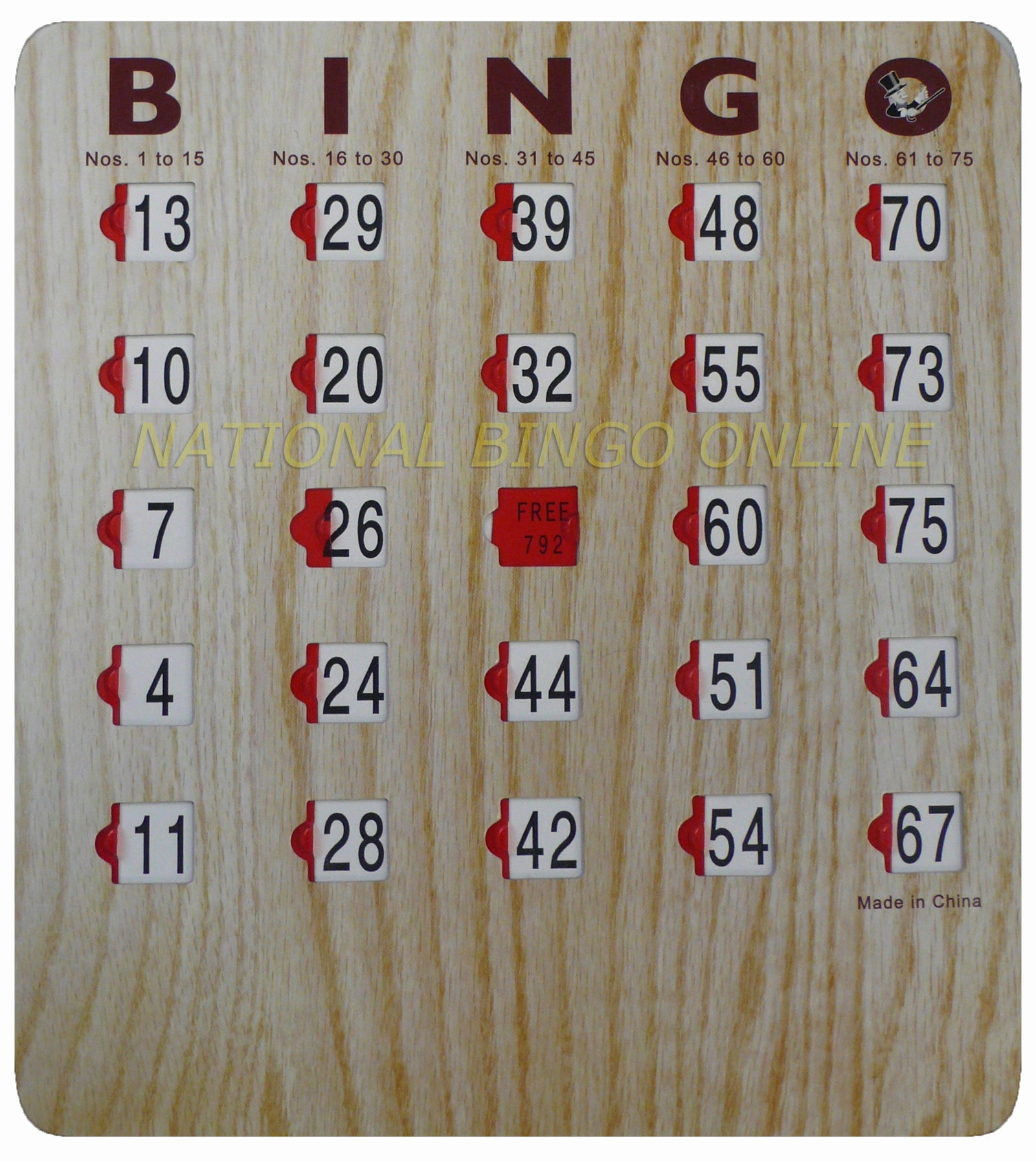 Heavyweight Finger-tip Bingo Cards (Single)