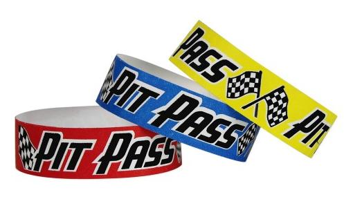 PIT PASS WRISTBANDS 