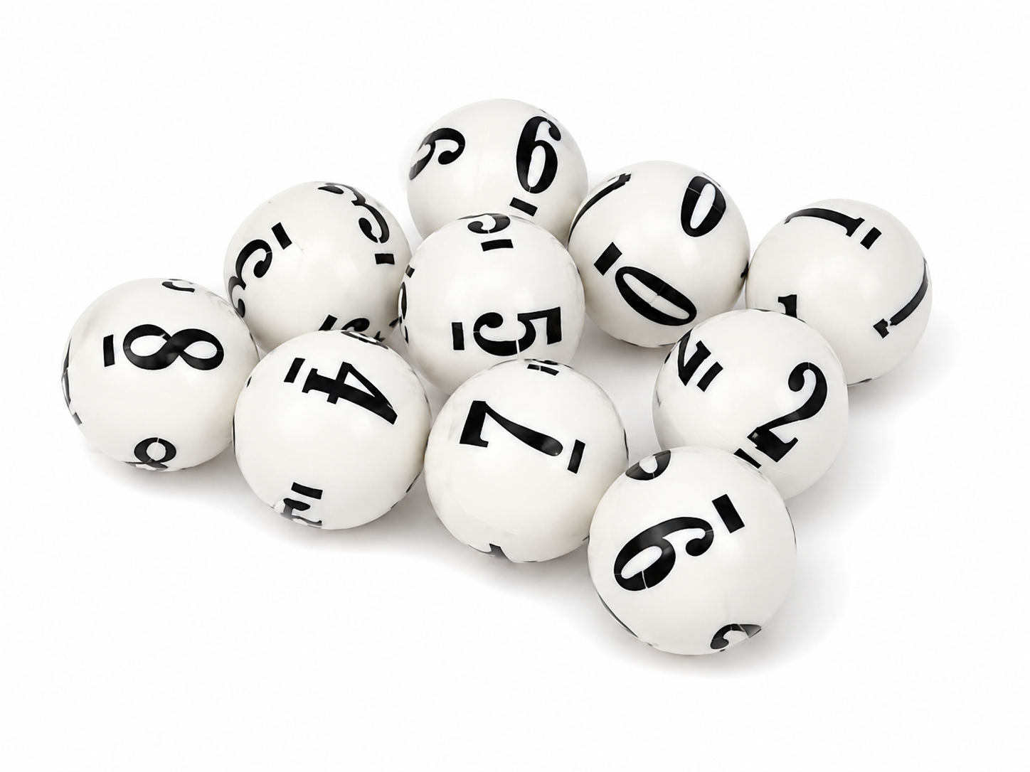 Plastic Lottery Balls 1-9