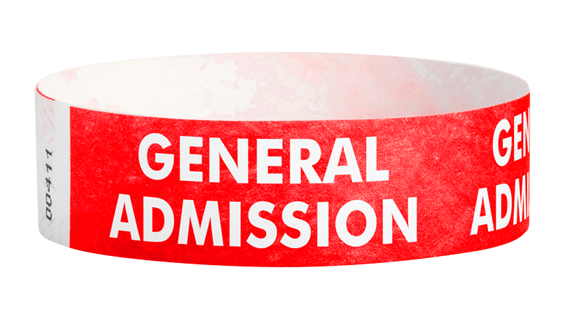 GENERAL ADMISSION WRISTBANDS