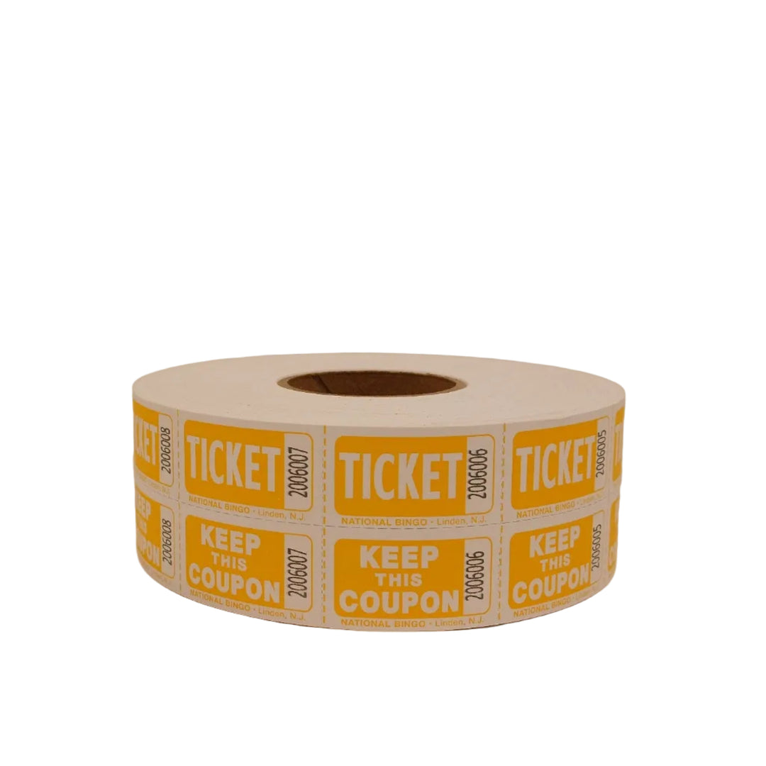 Easy Read Raffle Tickets - neon yellow