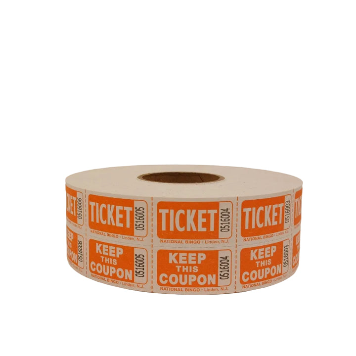 Easy Read Raffle Tickets - orange