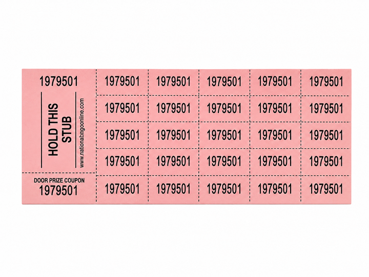 Tricky Tray Auction Tickets - pink