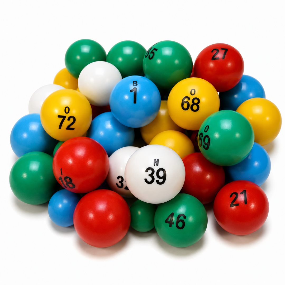 7/8 Inch Multi-Color Small Bingo Ball Set