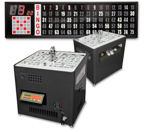 Black Table Top Bingo Blower/Flashboard System