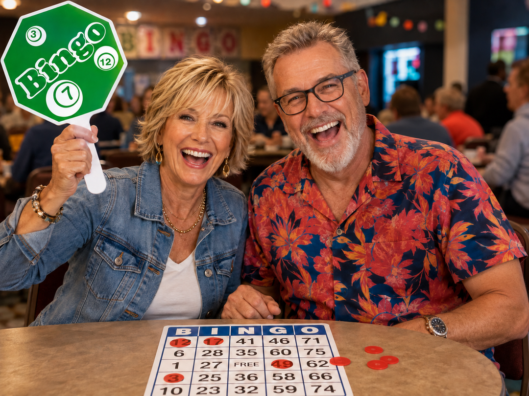 Two-Sided Bingo Stop Sign - green